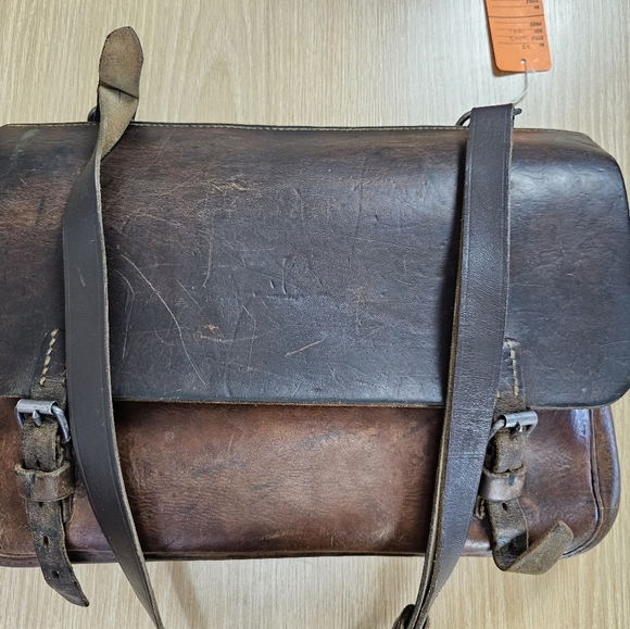 WW2 Vintage 1939 Military Leather Cavalry Messenger Shoulder Briefcase B… - Picture 9 of 13